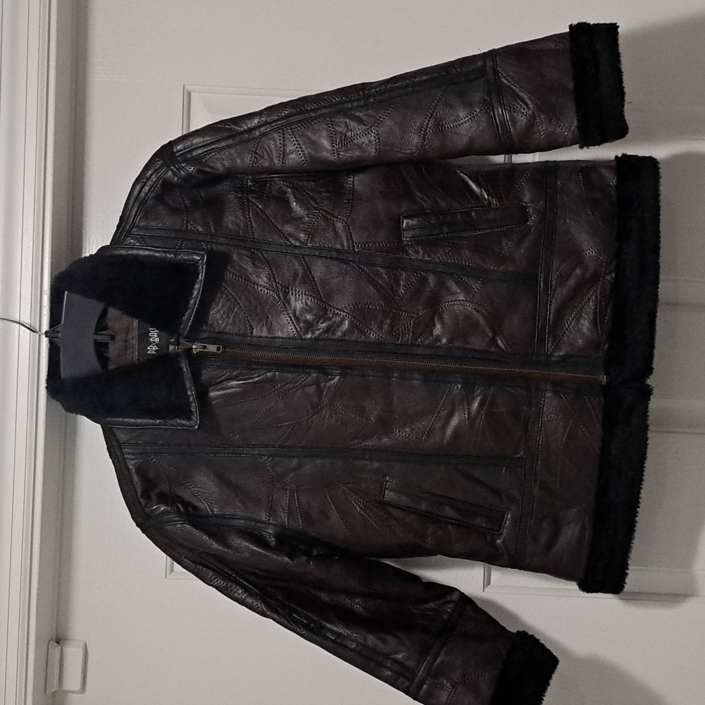 PB Basics Girls Genuine Leather jacket